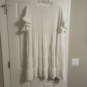 White Ruffle Dress